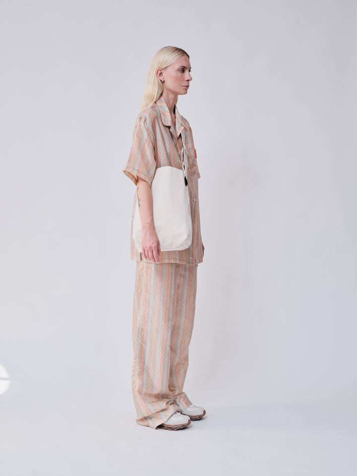 Crossbody Midi Bucket Natural Cotton