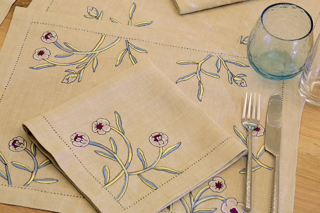 Floral Fresco Placemats, Set of 4