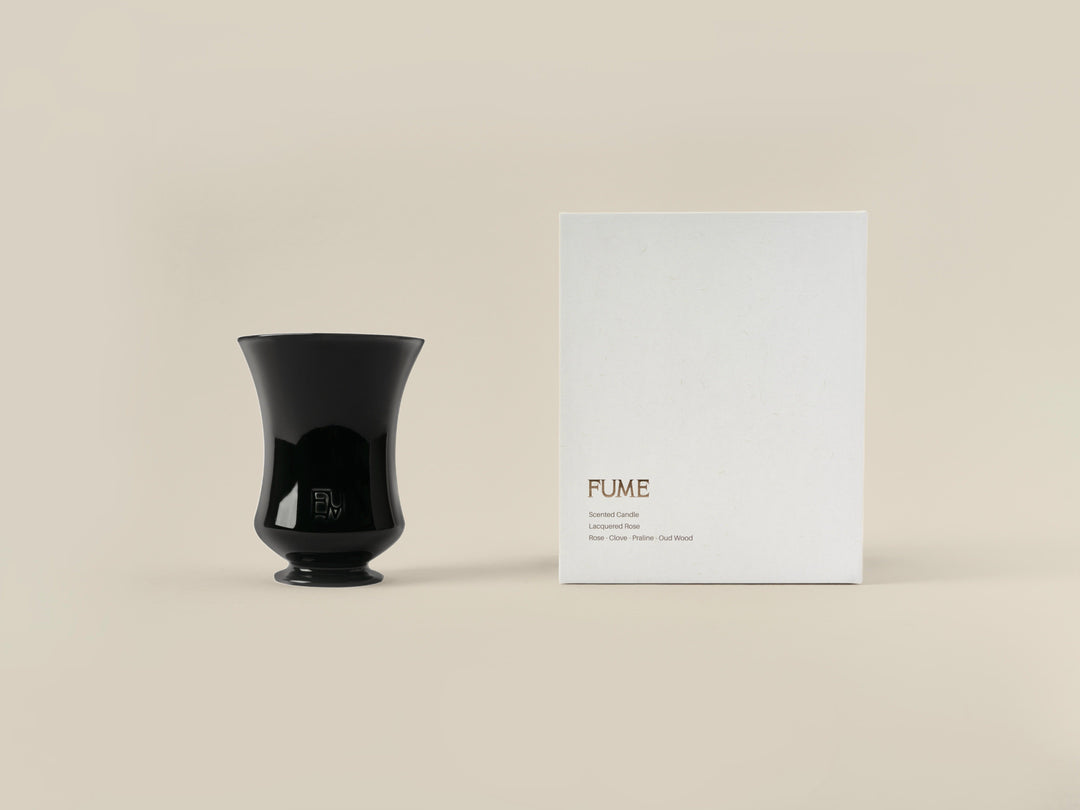 Lacquered Rose Candle
