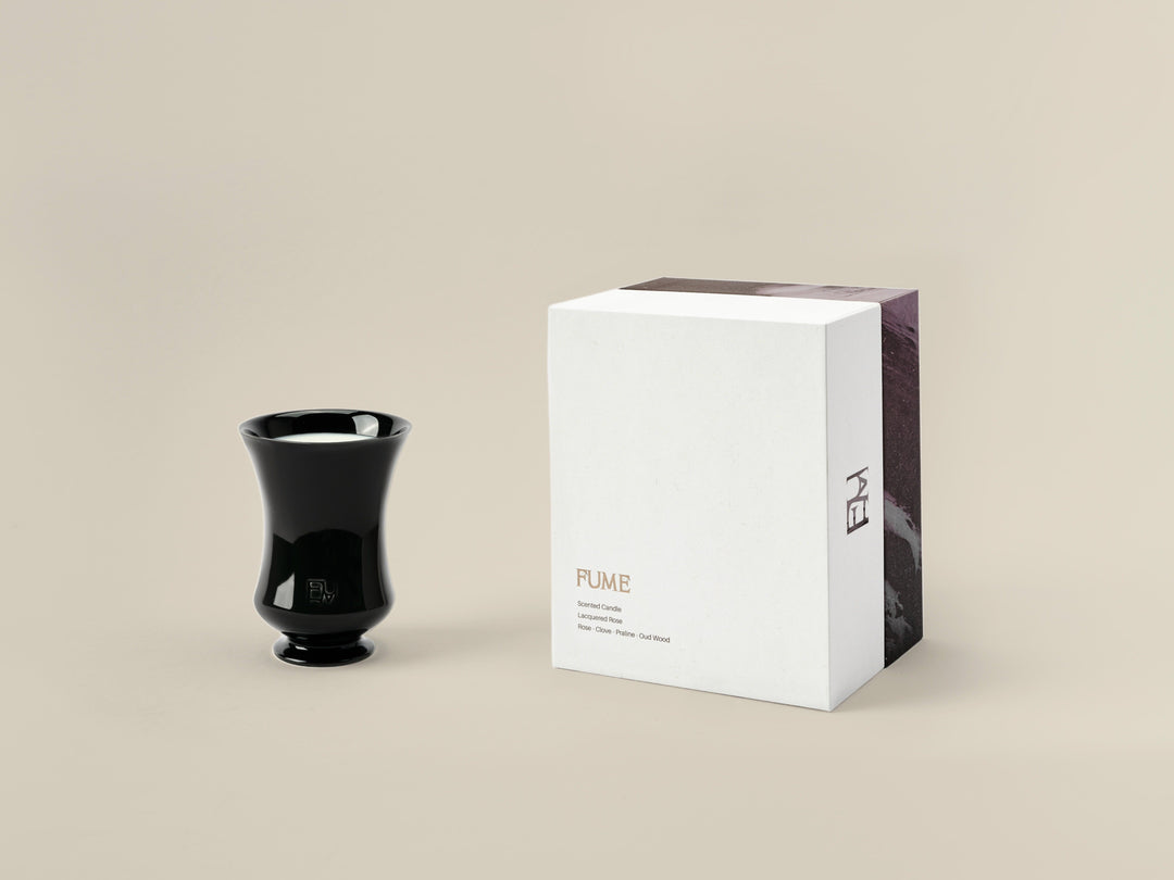 Lacquered Rose Candle
