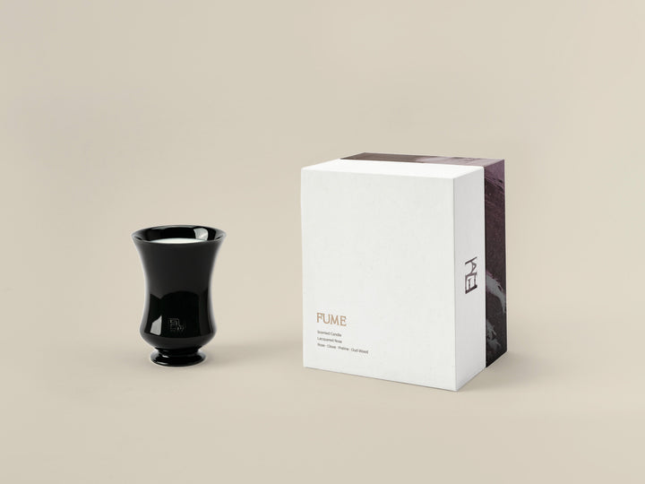 Lacquered Rose Candle