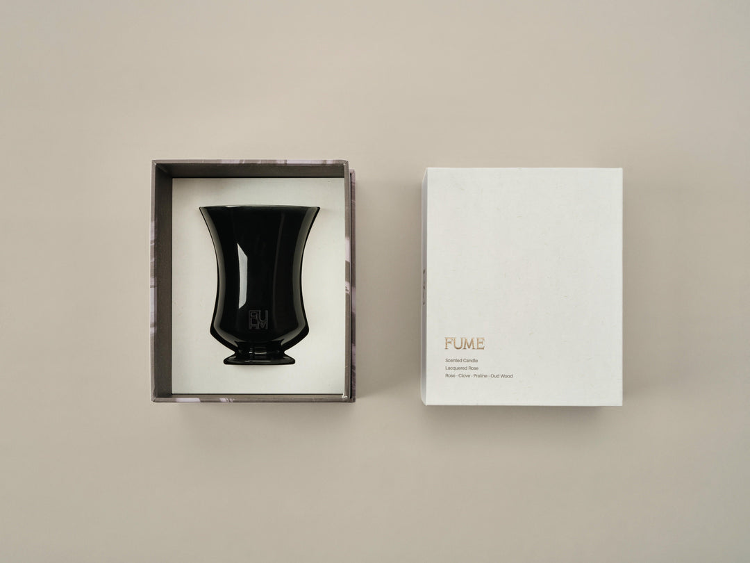 Lacquered Rose Candle