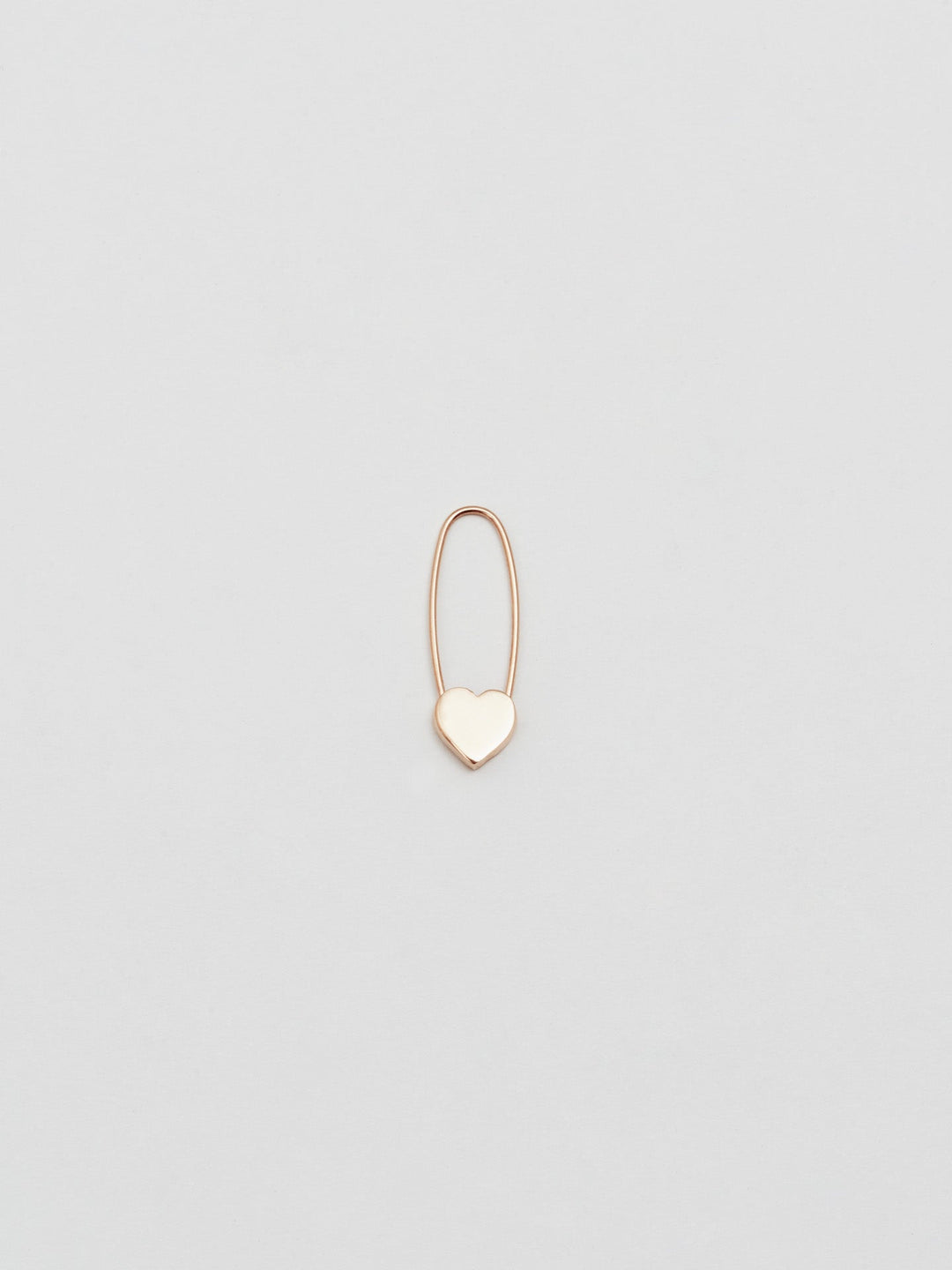 Heart Safety Pin Earring