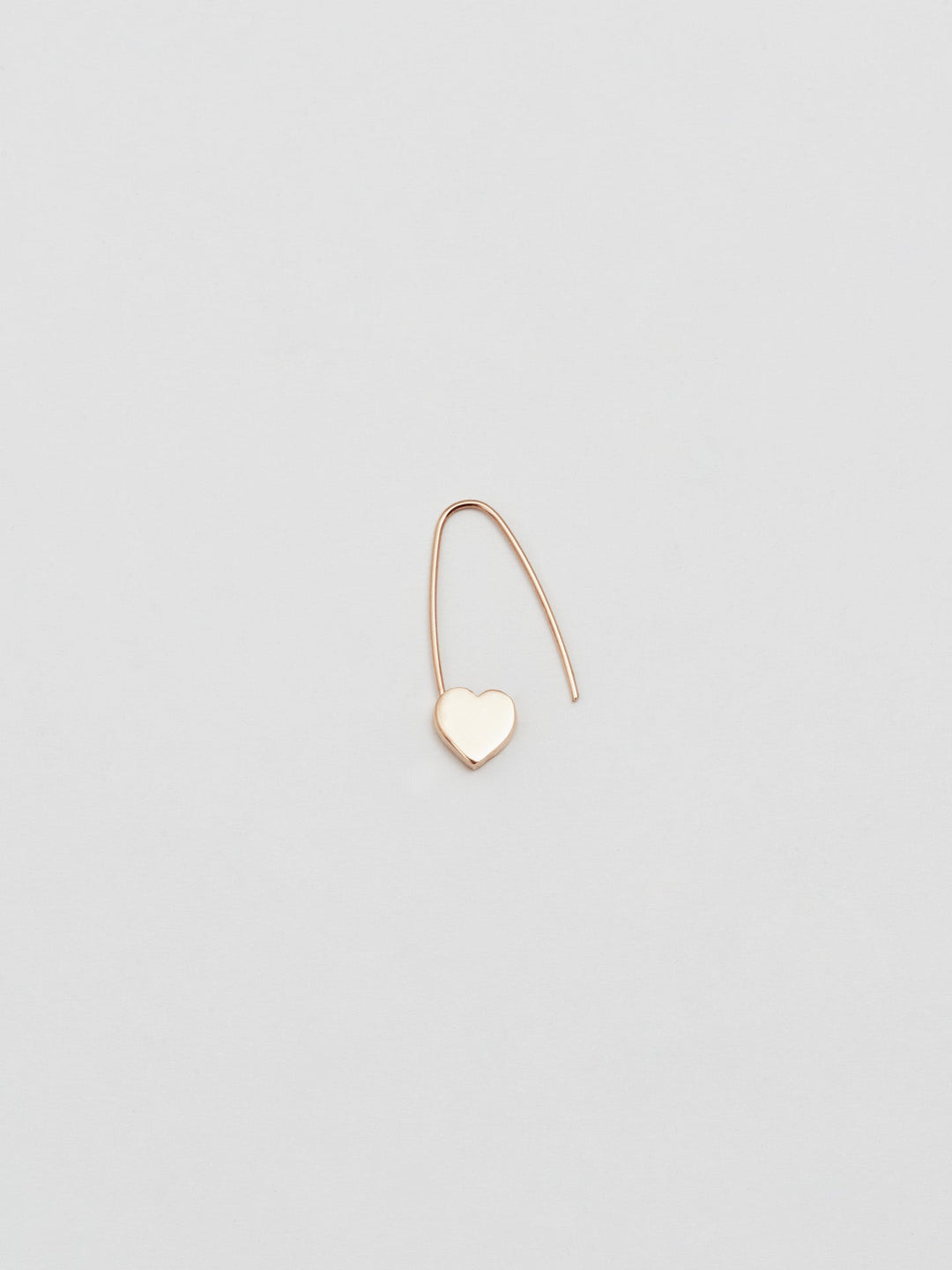 Heart Safety Pin Earring