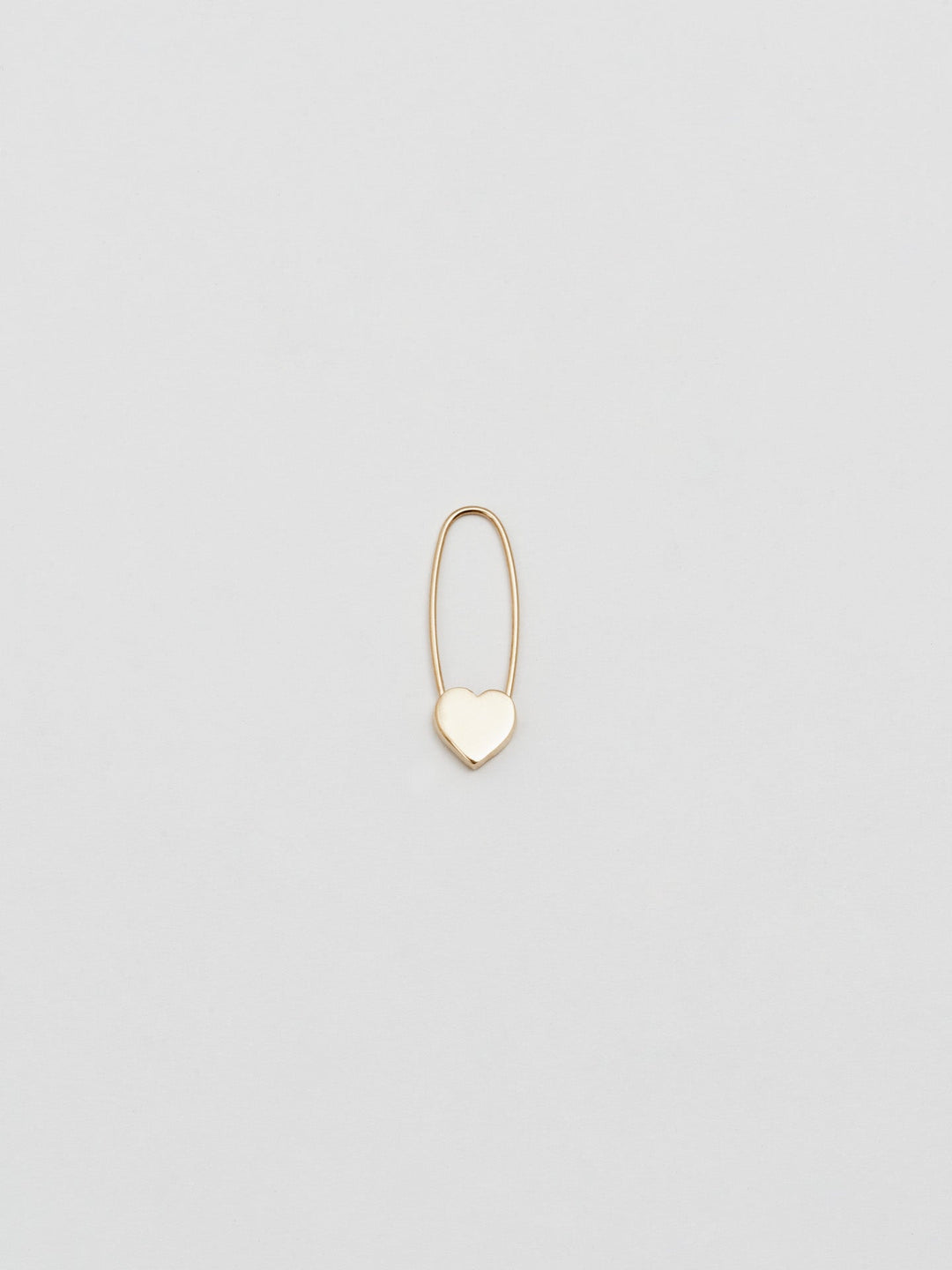 Heart Safety Pin Earring