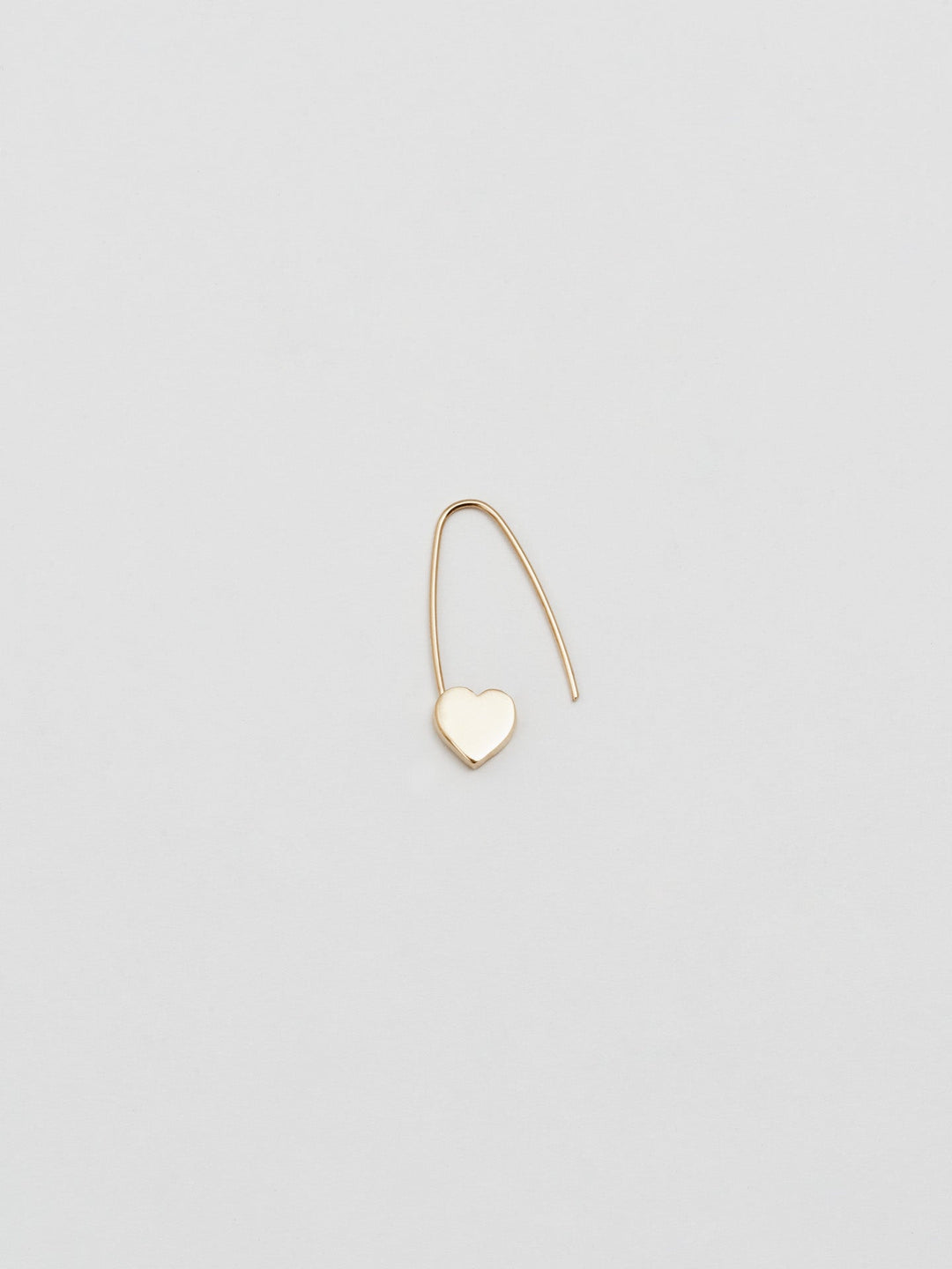 Heart Safety Pin Earring