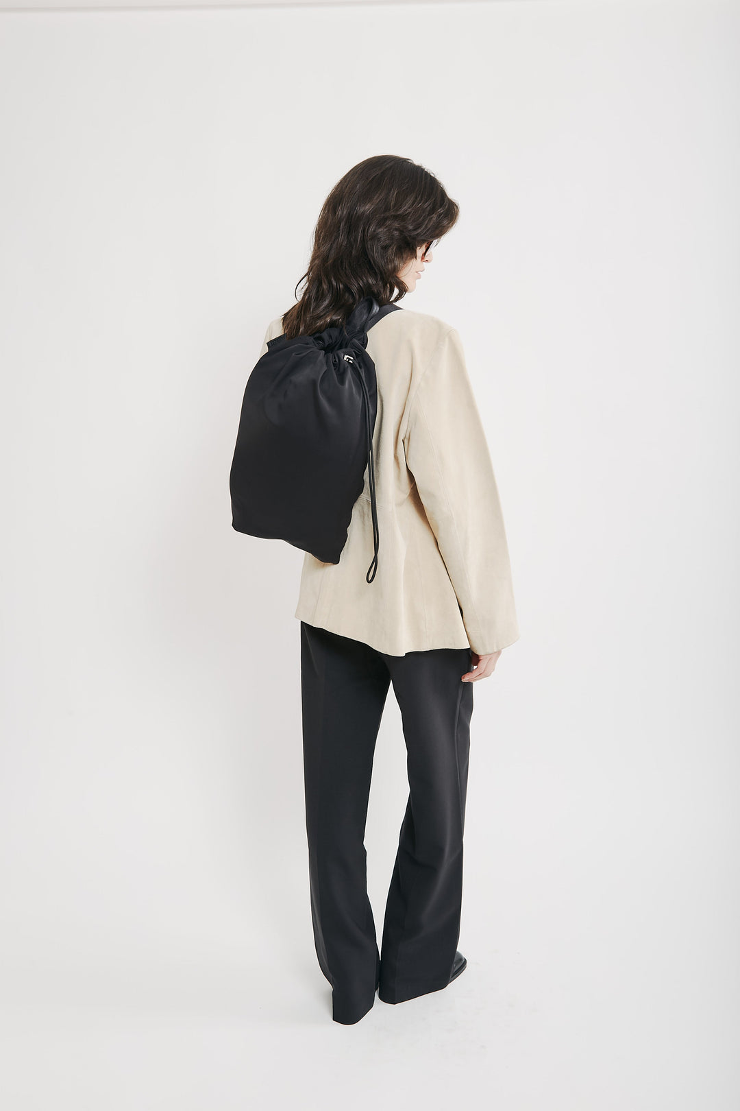 Nylon Large Drawstring Backpack