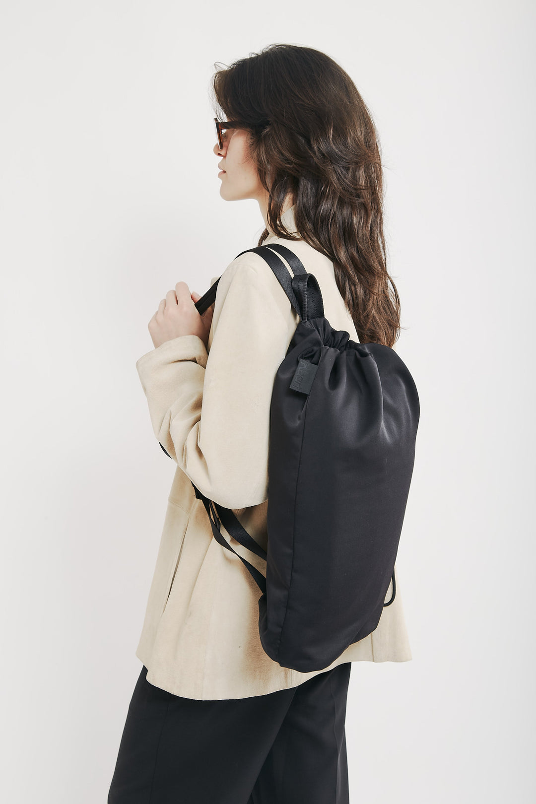Nylon Large Drawstring Backpack
