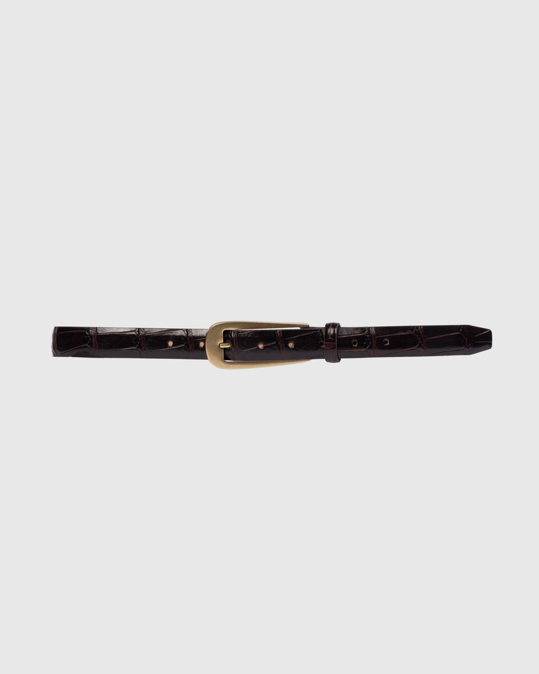 Orly Belt Brown Croc Embossed