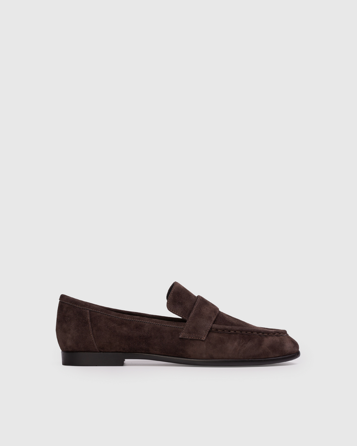 Arrow Suede Loafer Hot Fudge
