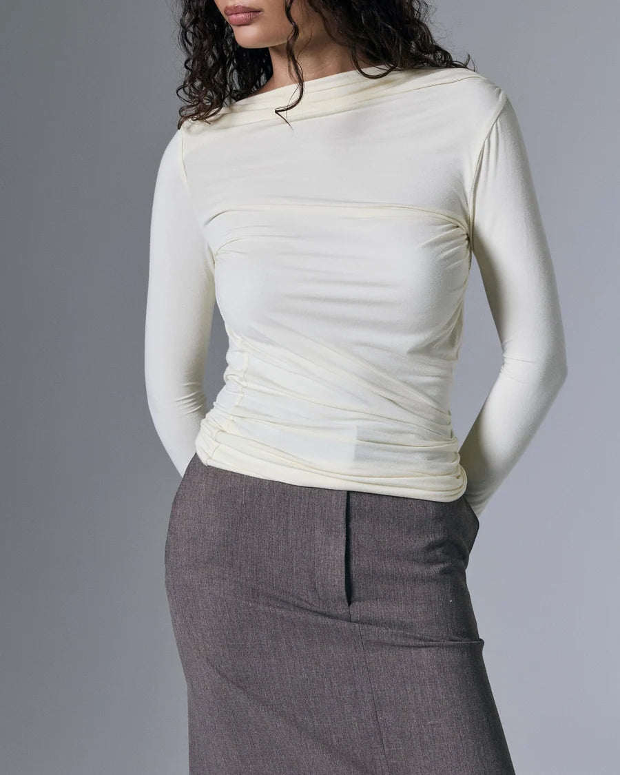 Romy Open Back Top Butter