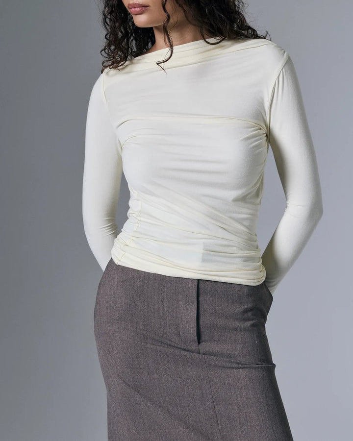 Romy Open Back Top Butter