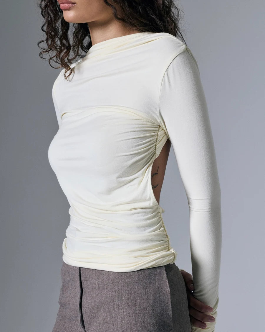 Romy Open Back Top Butter