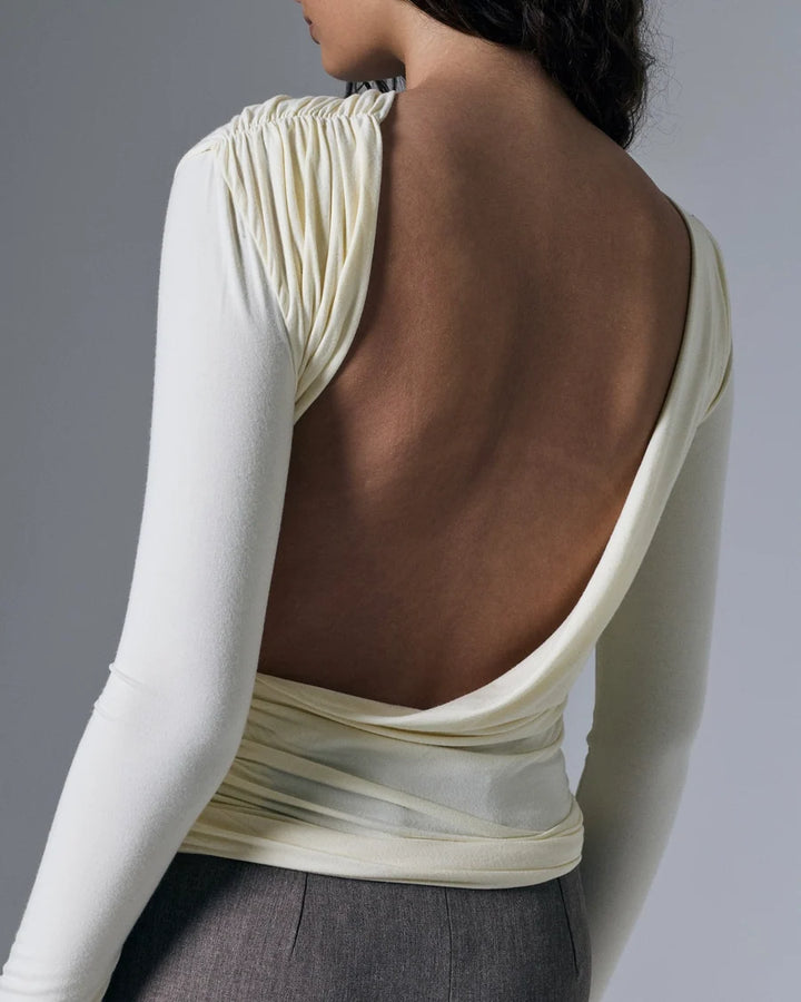 Romy Open Back Top Butter