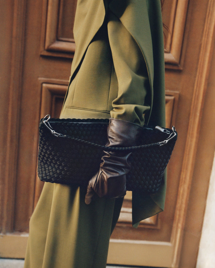 Porto Small Half-Moon Bag Onyx