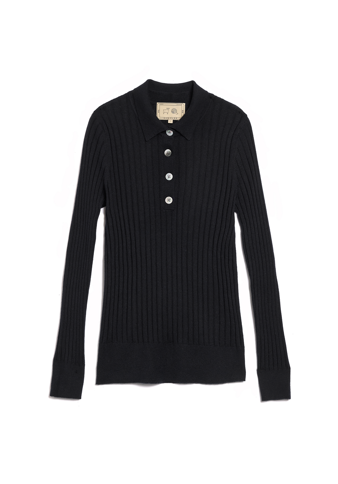 Luna Superfine Cashmere Polo Top