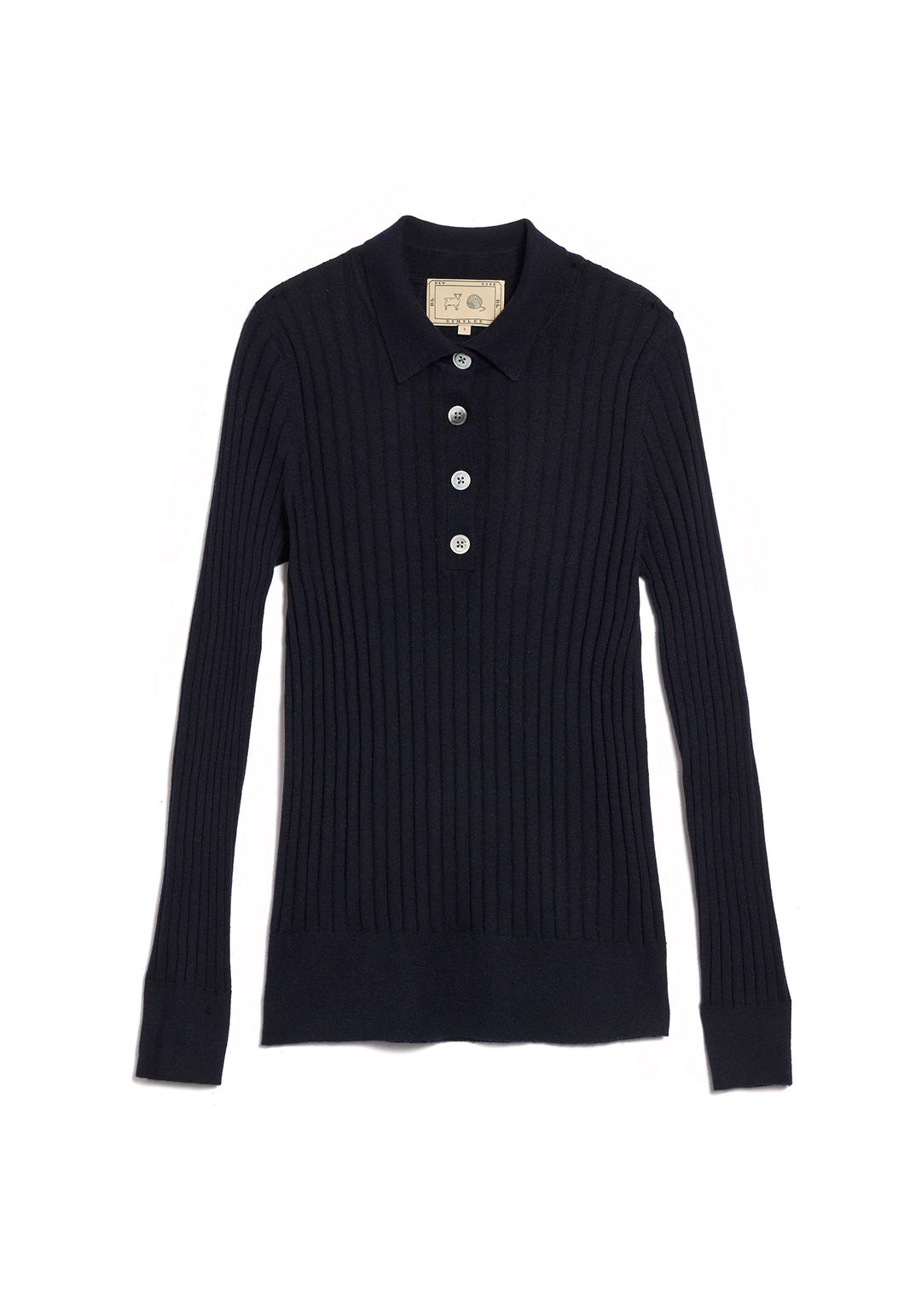 Luna Superfine Cashmere Polo Top