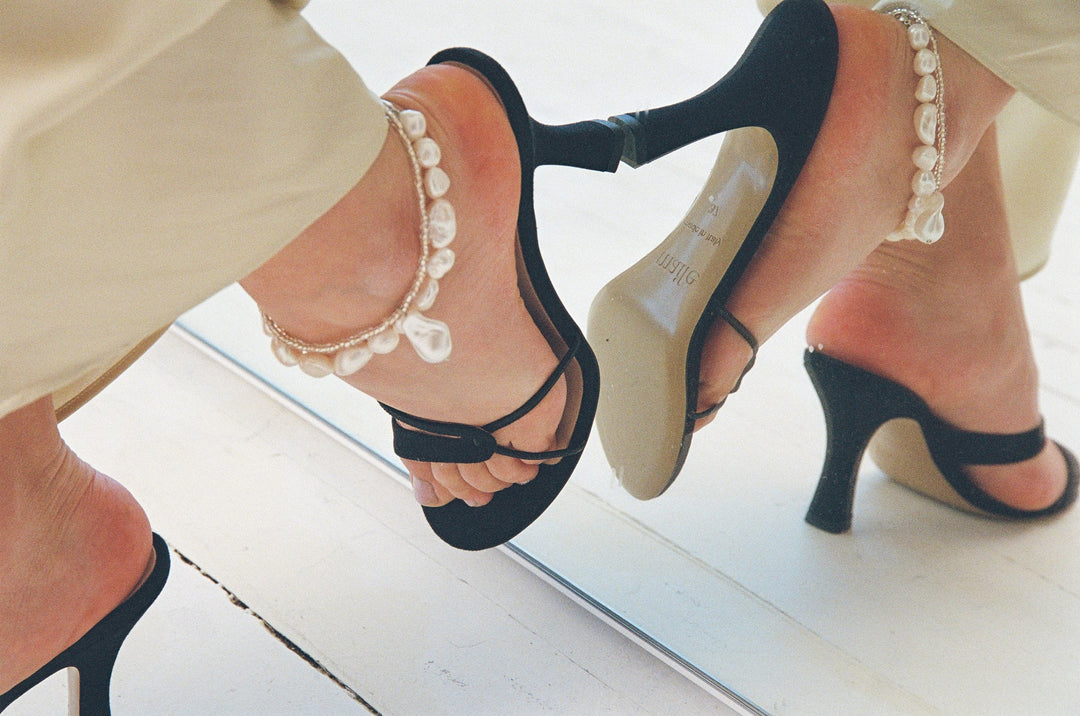 Kitty Heeled Leather Sandal