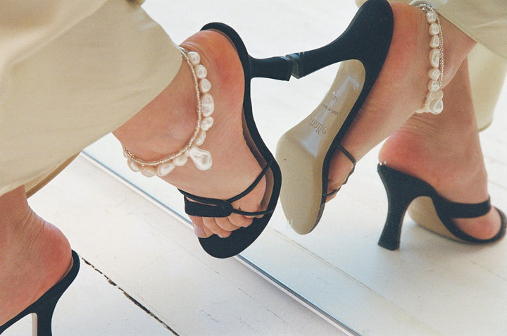 Kitty Heeled Leather Sandal