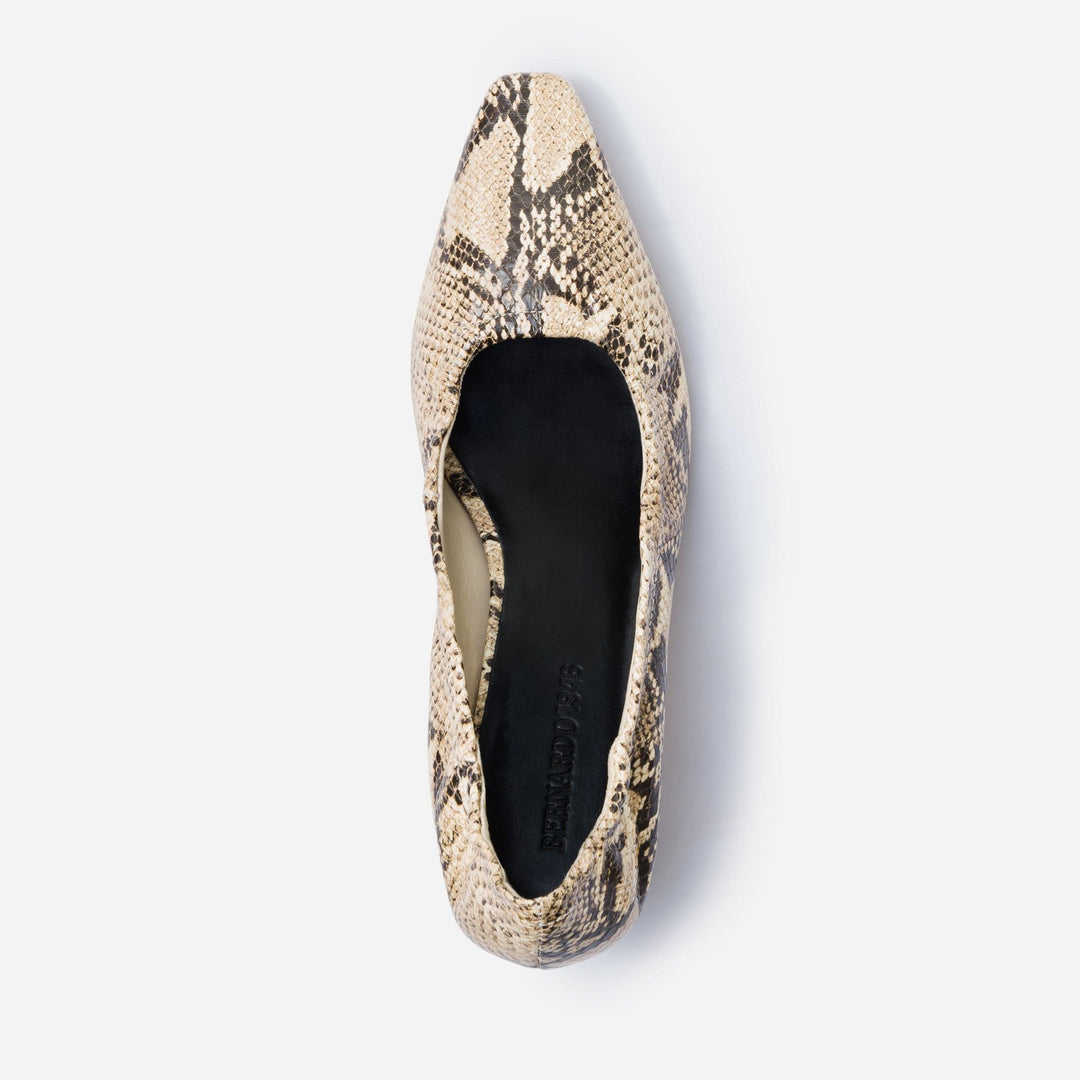 Manu Ruched Pump Snake Embossed
