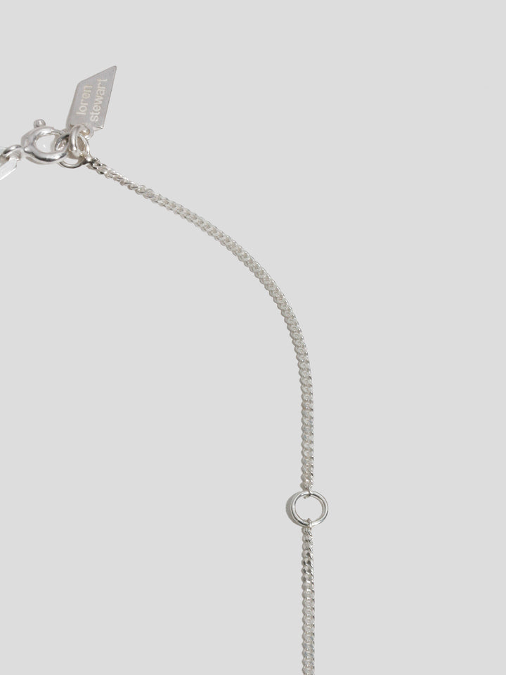 Mixed Metal Emerald Cut Floating Diamond Necklace