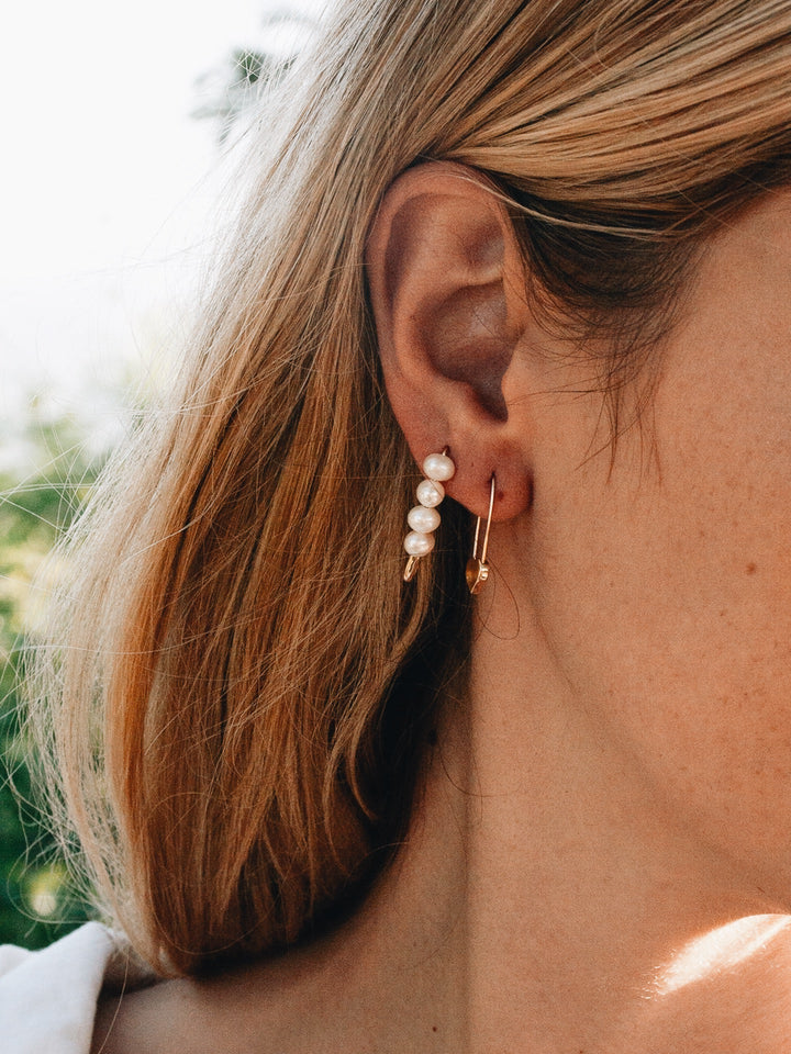 Heart Safety Pin Earring