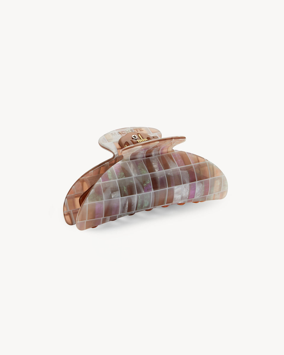 MACHETE Midi Heirloom Claw Brown Shell Checker | Maison Rogue