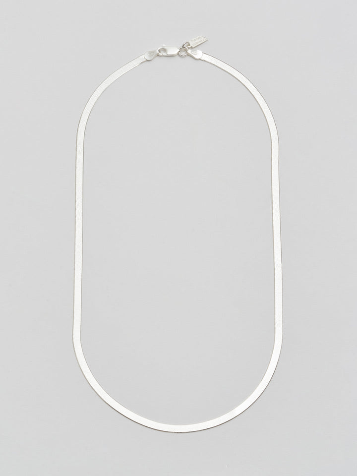 Sterling Silver Herringbone Necklace