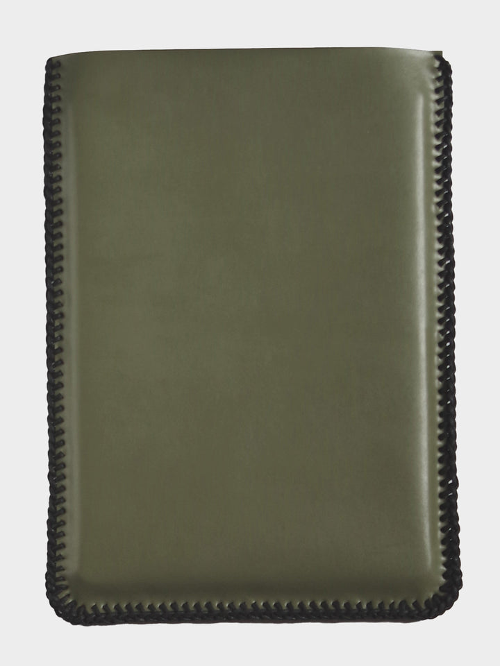 Laced Leather Laptop Sleeve