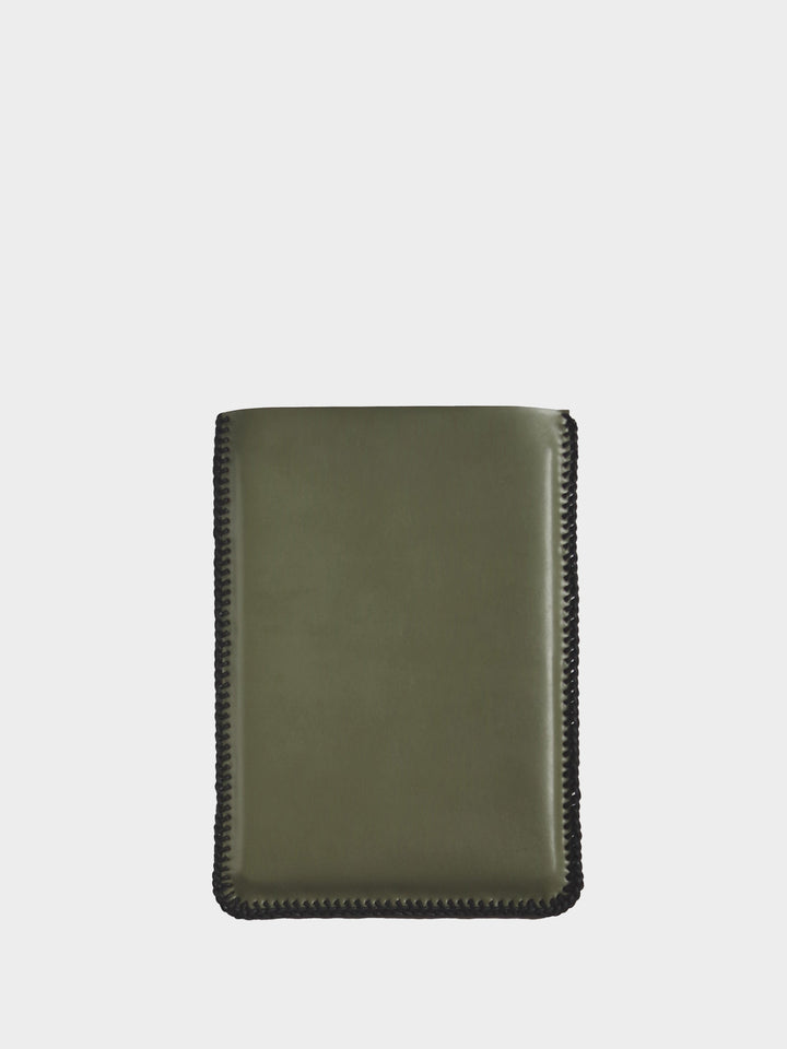 Laced Leather Laptop Sleeve