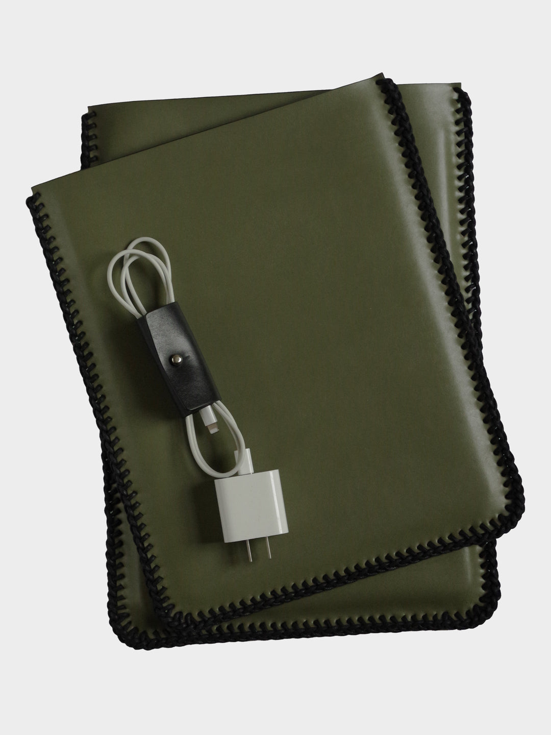 Laced Leather Laptop Sleeve