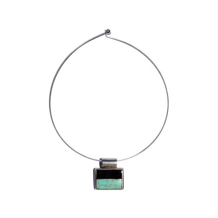 Turquoise &amp; Onyx Pendant