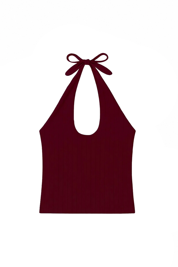 Pauline Pointelle Halter Top