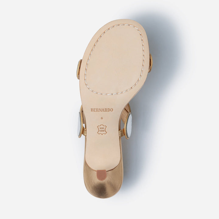 Prya Kitten Heel Gold/Silver