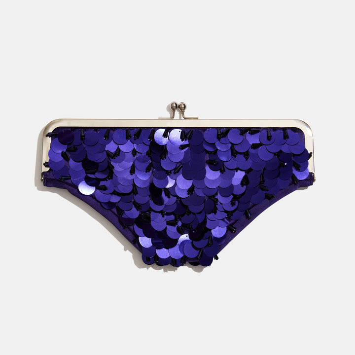 Undies Clutch Violet Sequins