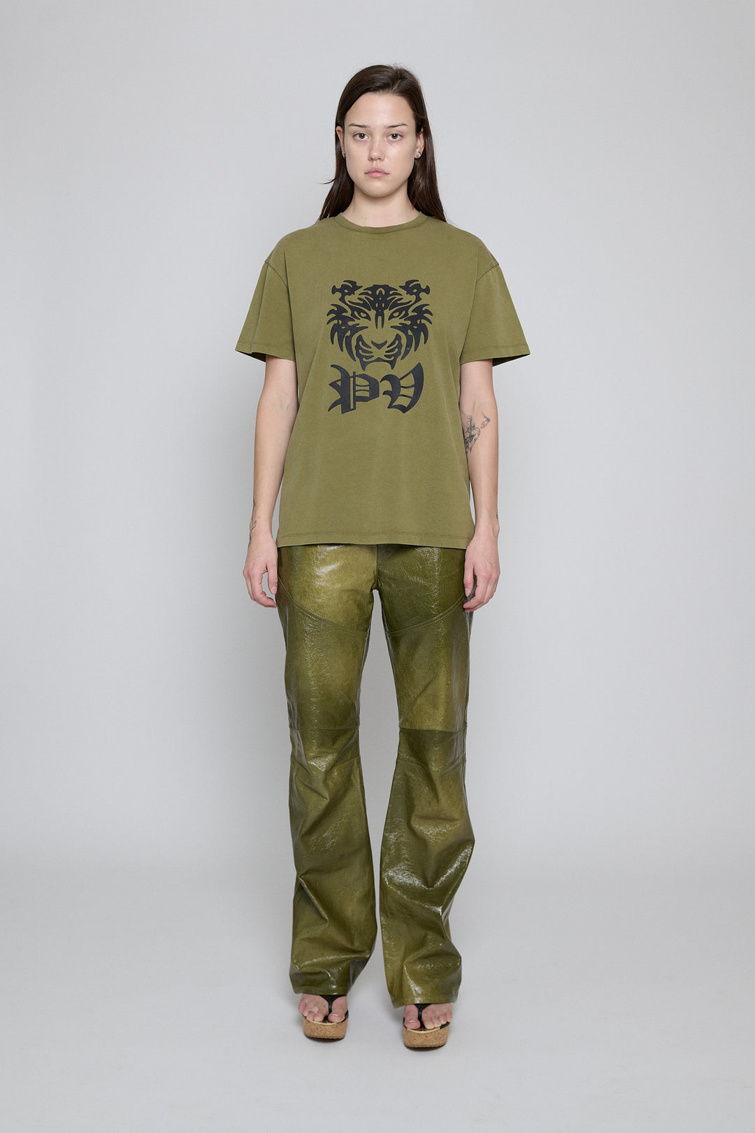 PV Tiger Printed Tee Olive