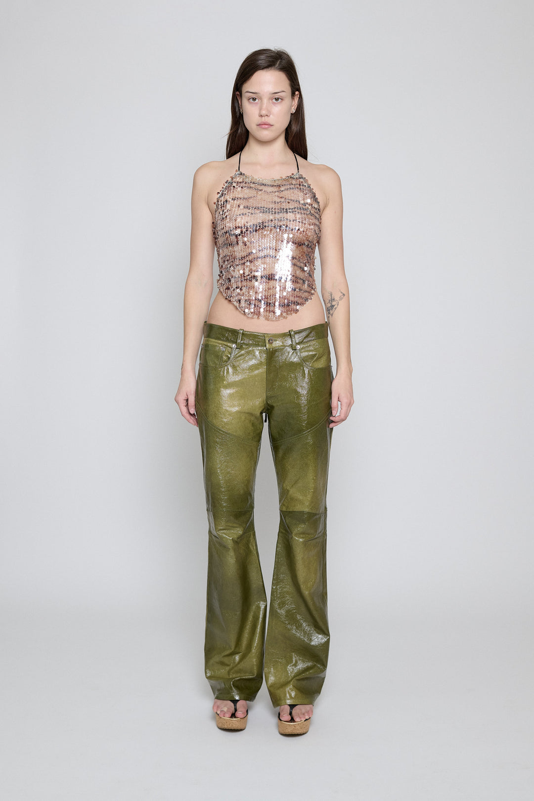 Tiger Sequin Halter Top