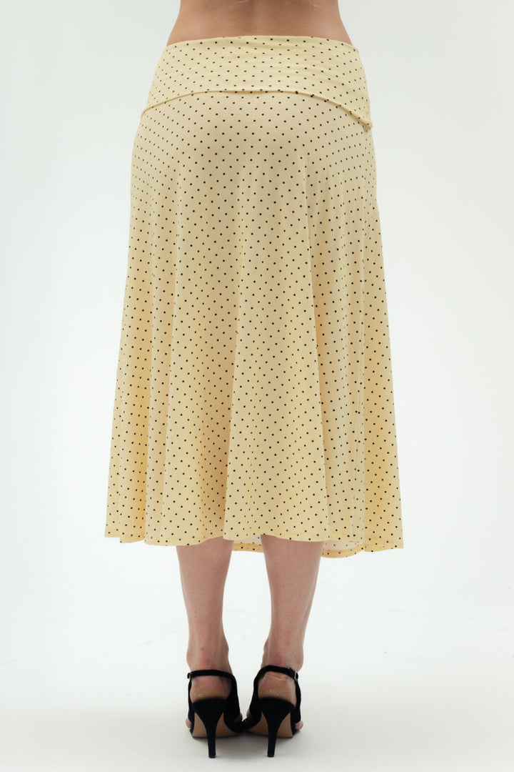Foldover Flared Maxi Skirt Butter