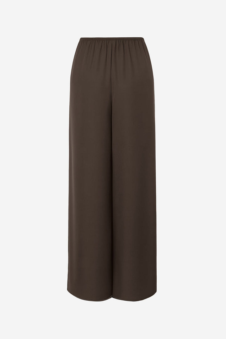 Playa Pants with Pearl in Brown Georgette