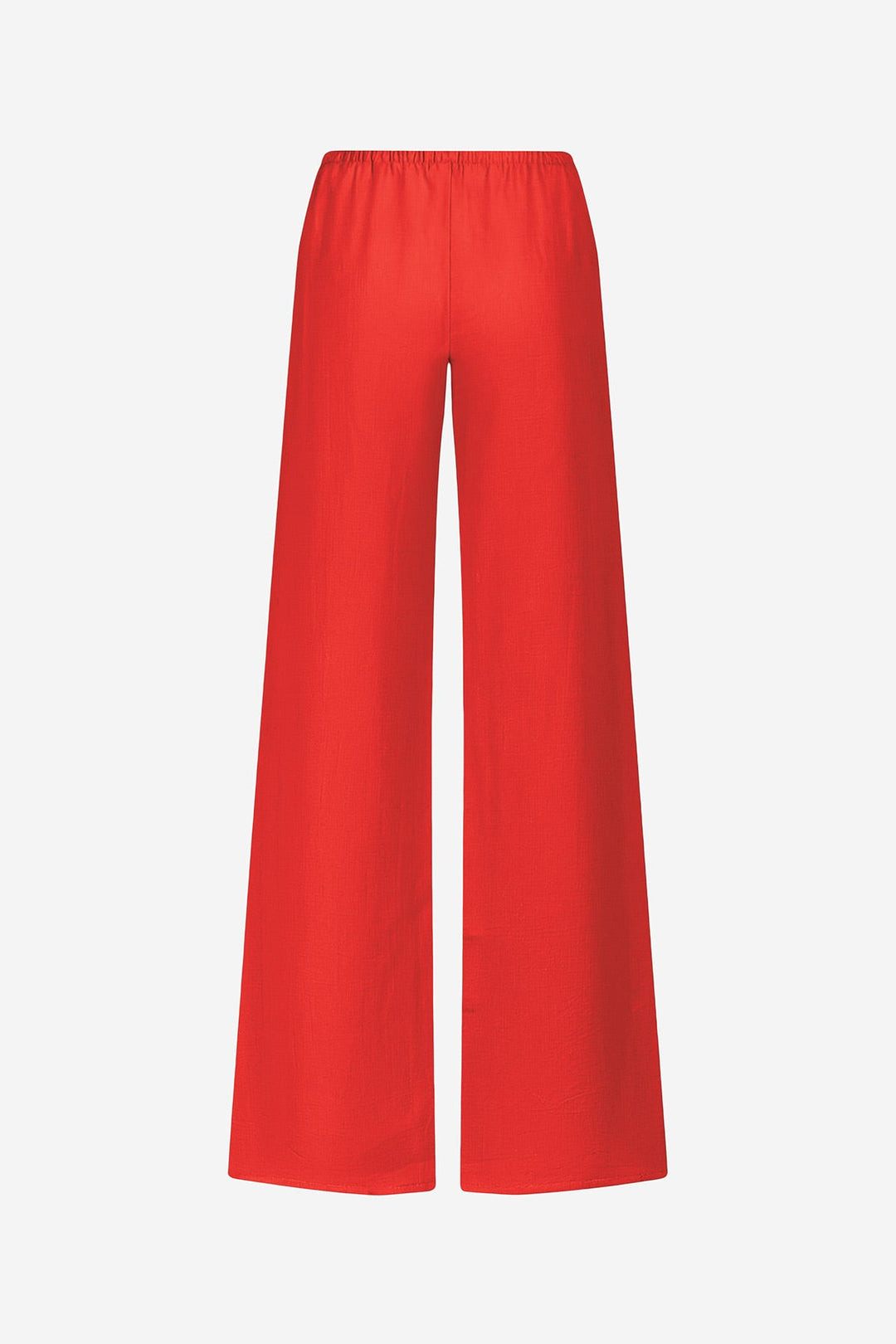 Playa Pants with Pearl in Red Linen