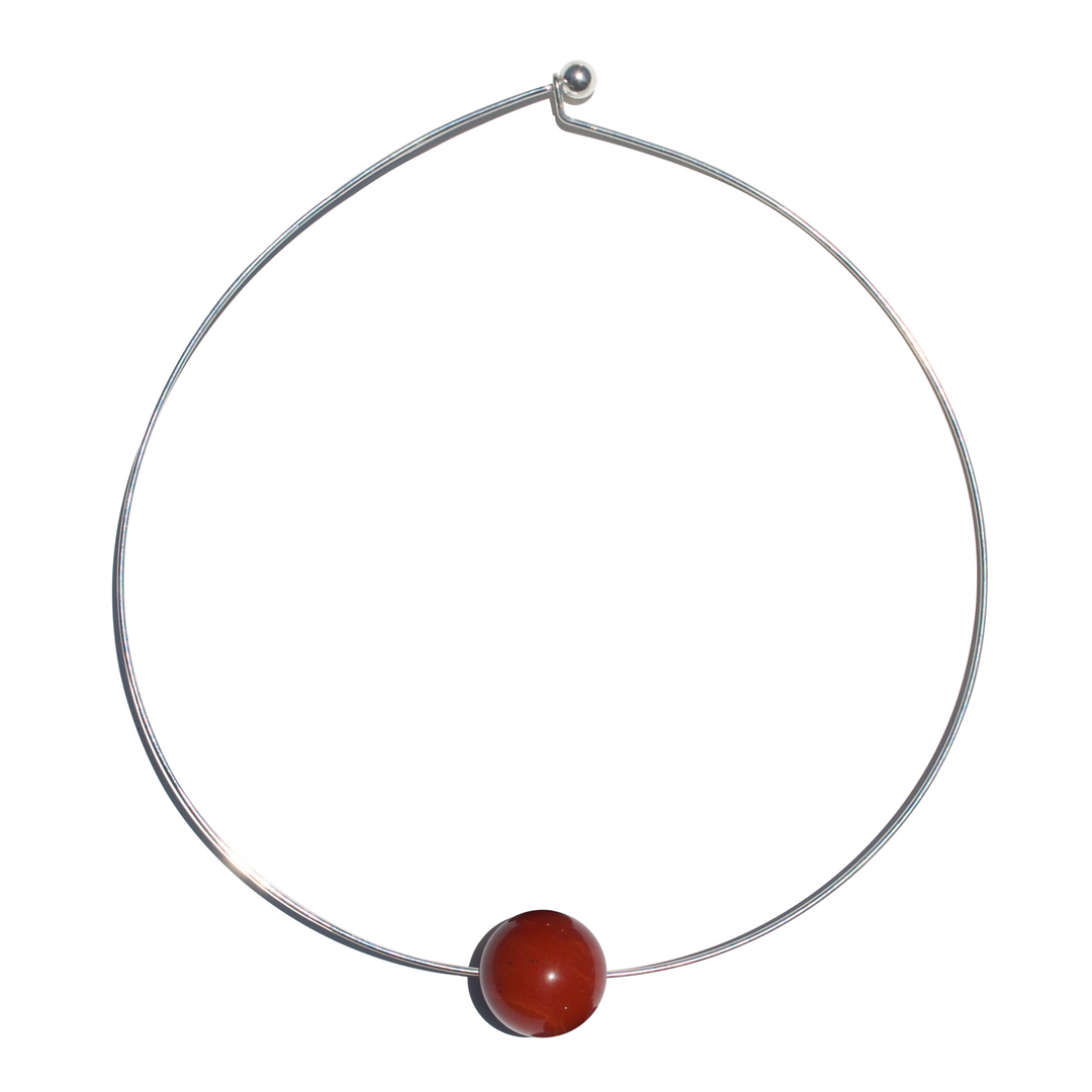 Poppy Jasper Ball Collar
