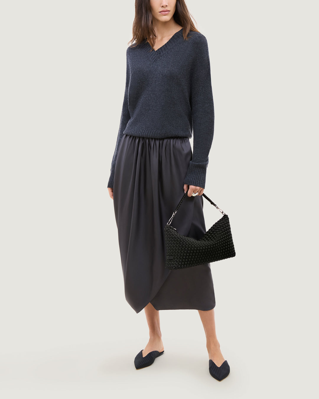 Porto Small Half-Moon Bag Onyx