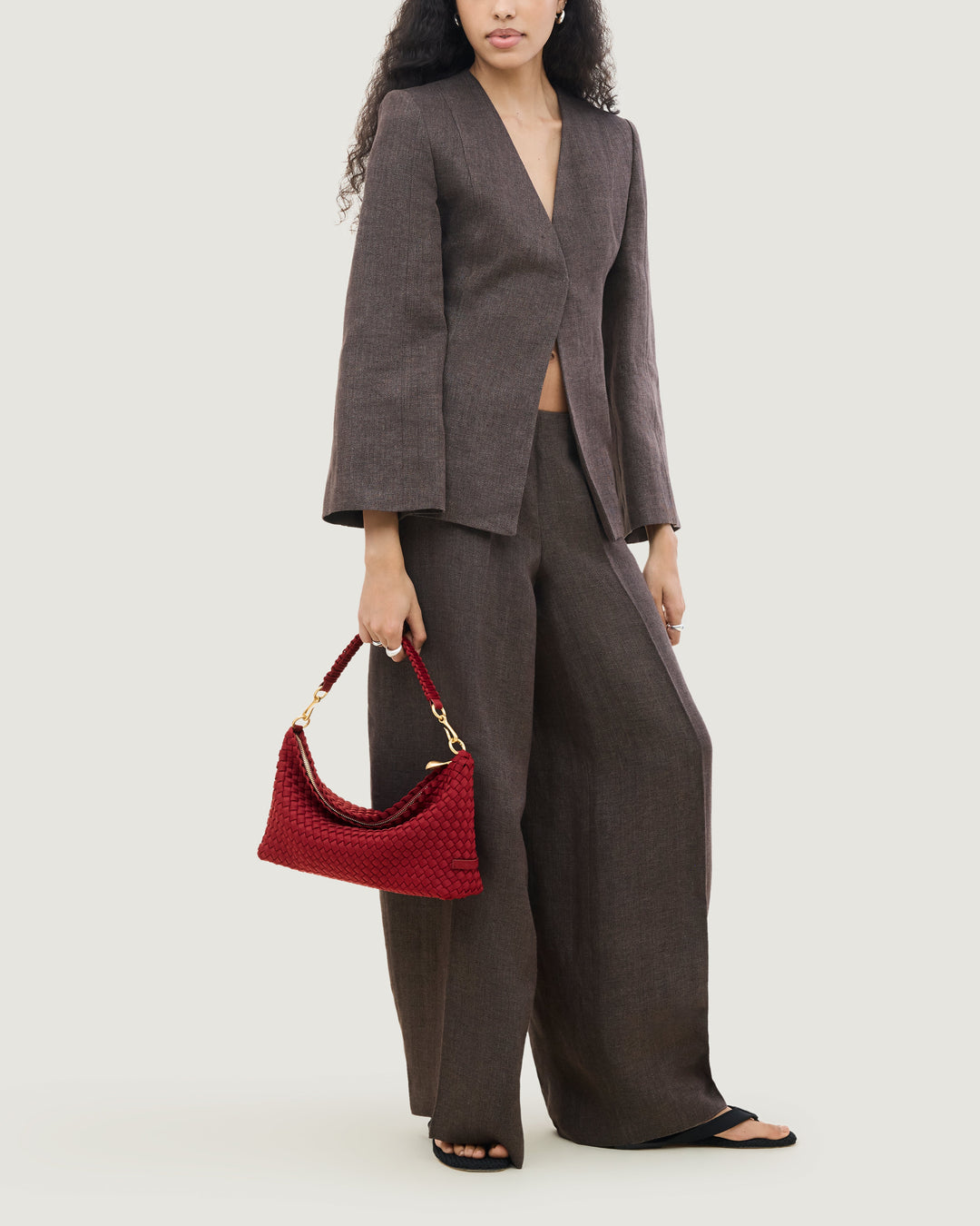Porto Small Half-Moon Bag Rosso