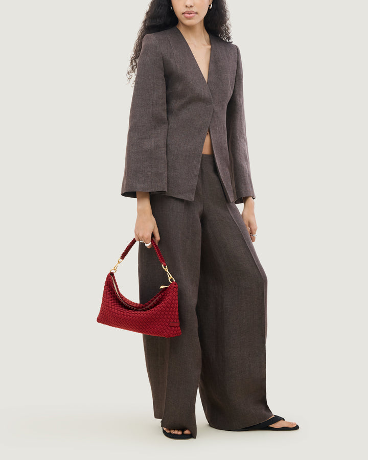 Porto Small Half-Moon Bag Rosso