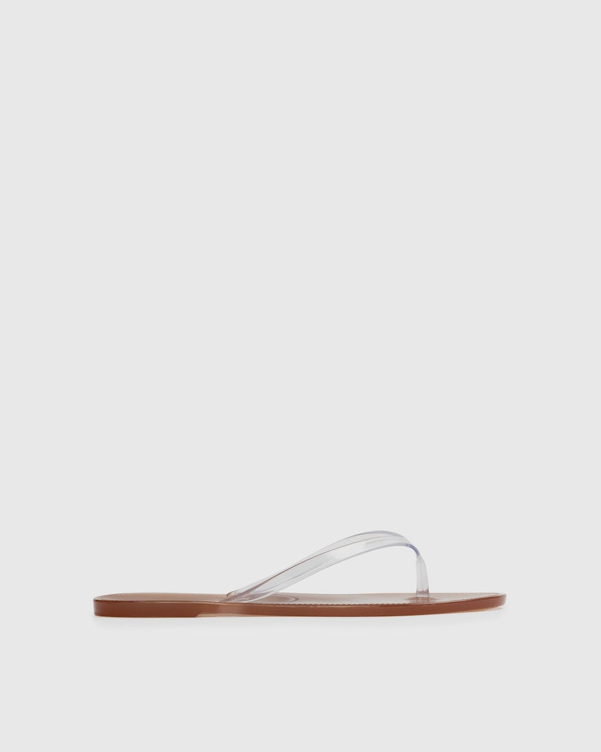 Crystal Flip Flop Sandal Old Rose/Clear