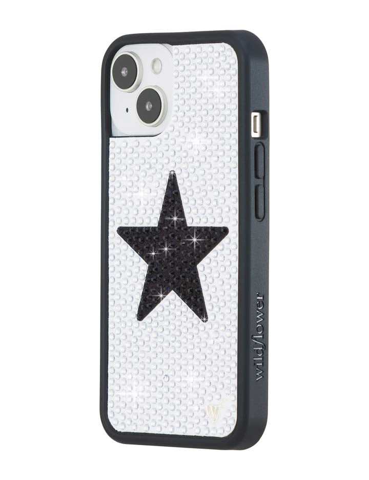 Rhinestone Star White and Black iPhone Case