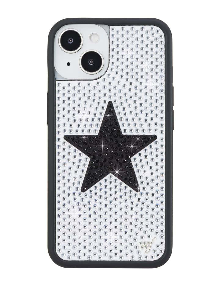 Rhinestone Star White and Black iPhone Case