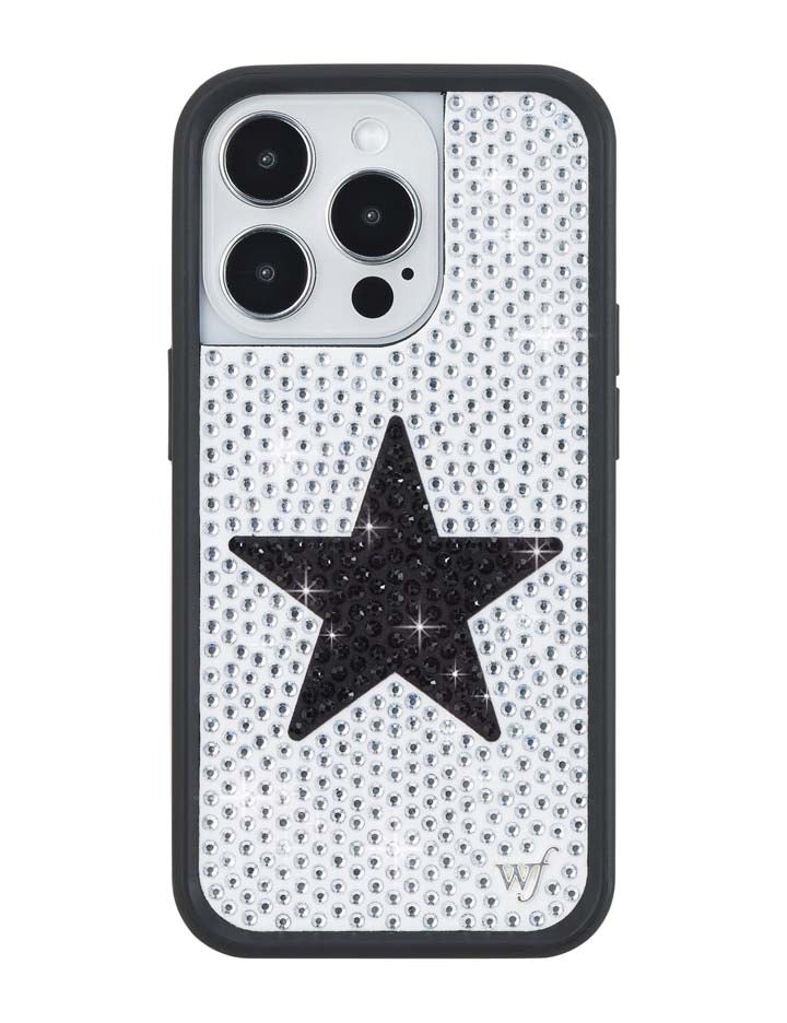 Rhinestone Star White and Black iPhone Case