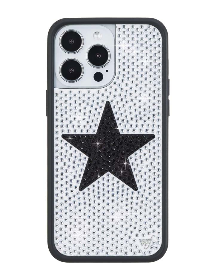 Rhinestone Star White and Black iPhone Case