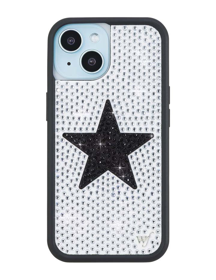 Rhinestone Star White and Black iPhone Case